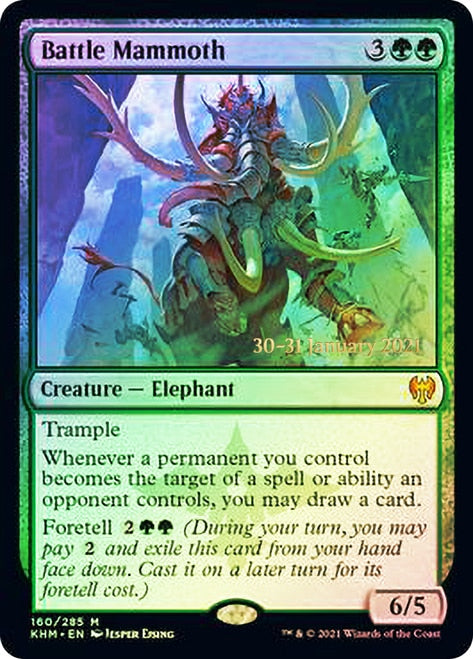 Battle Mammoth [Kaldheim Prerelease Promos] | Good Games Cannington