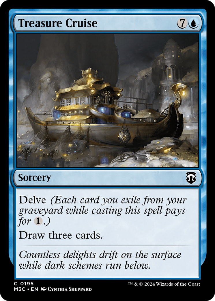 Treasure Cruise (Ripple Foil) [Modern Horizons 3 Commander] | Good Games Cannington