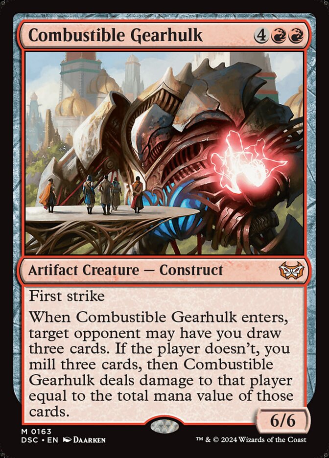 Combustible Gearhulk 163 (Commander: Duskmourn: House of Horror)  | Good Games Cannington