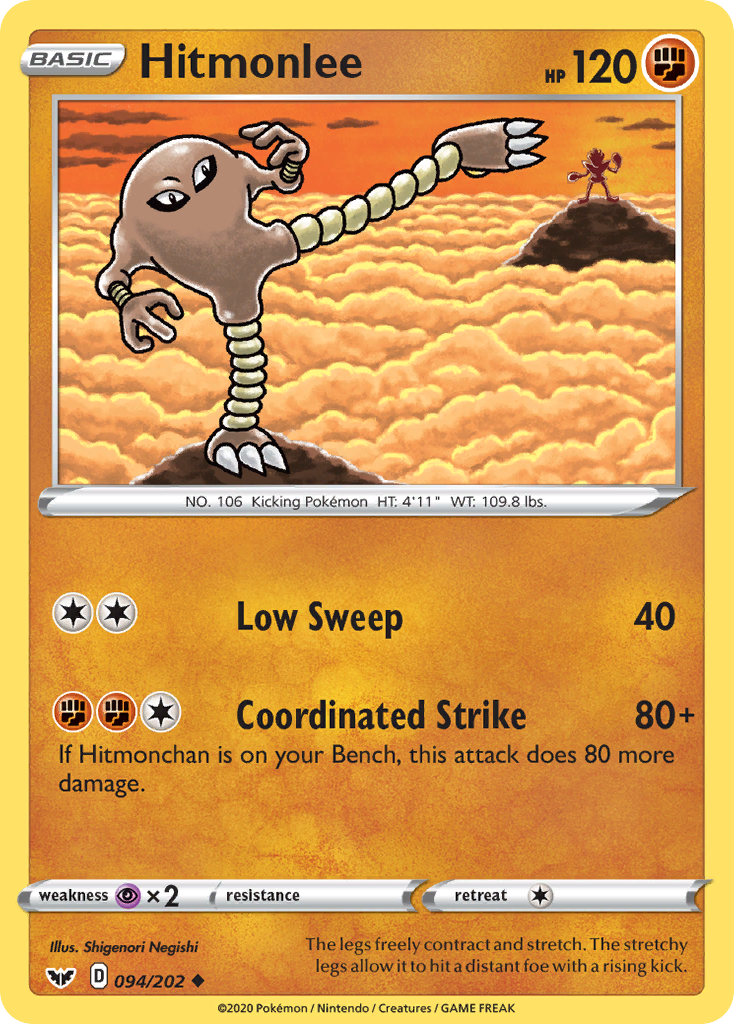 Hitmonlee (094/202) [Sword & Shield: Base Set] | Good Games Cannington