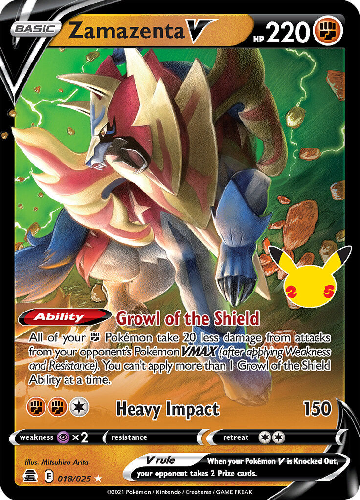 Zamazenta V (018/025) [Celebrations: 25th Anniversary] | Good Games Cannington