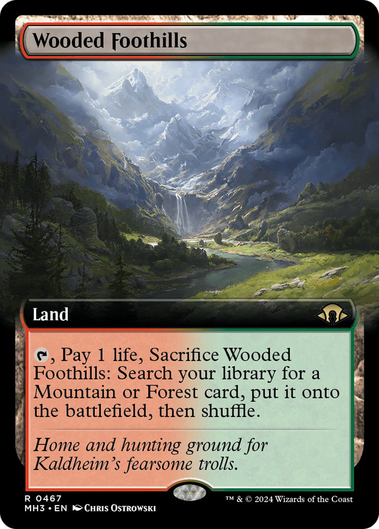 Wooded Foothills (Extended Art) [Modern Horizons 3] | Good Games Cannington