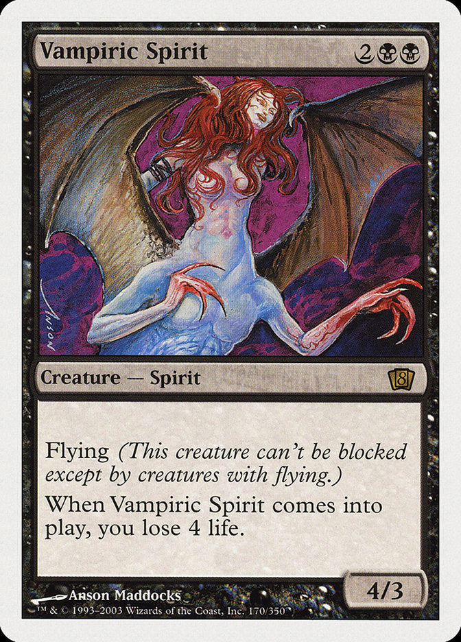 Vampiric Spirit (8th Edition) [Oversize Cards] | Good Games Cannington