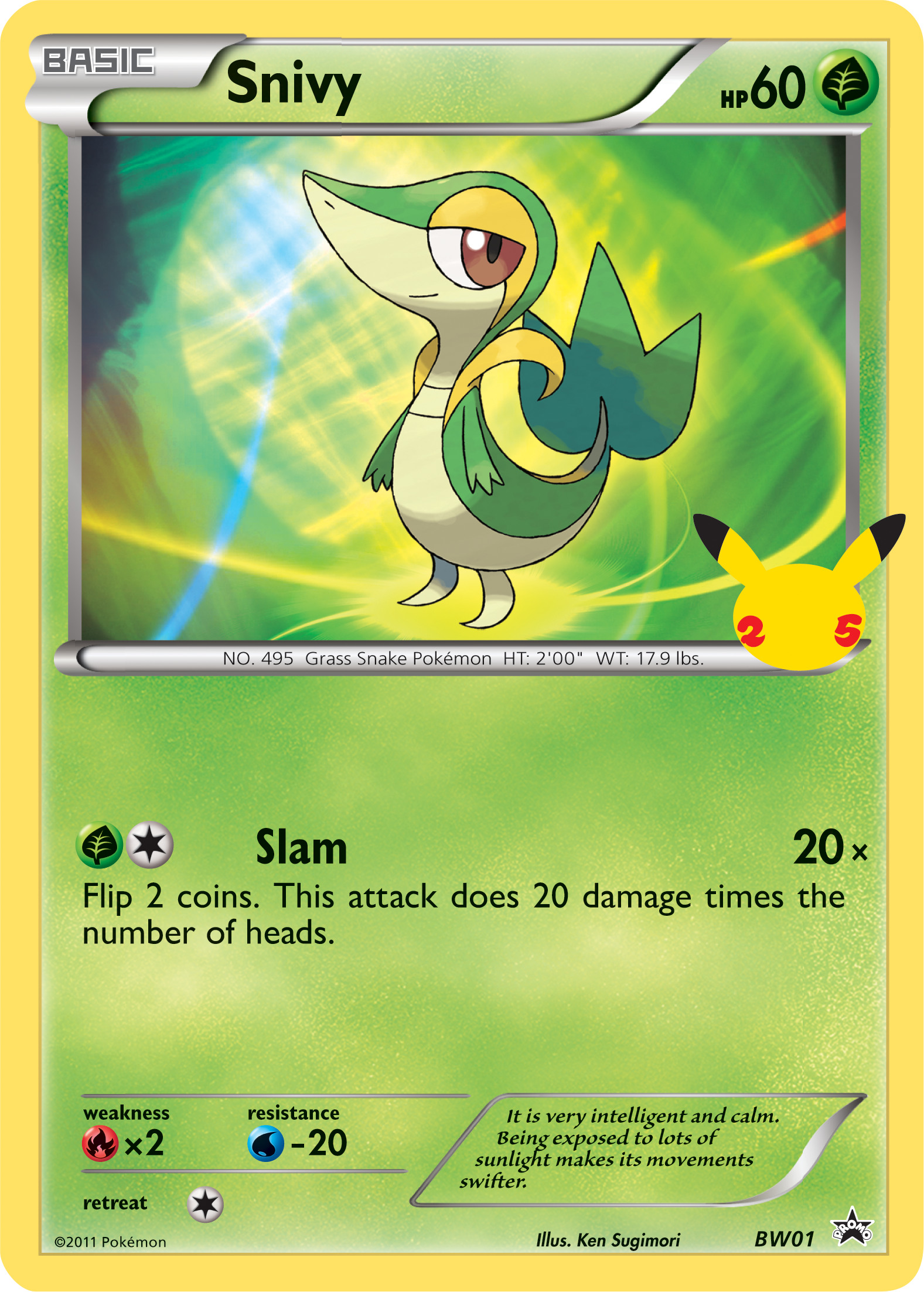 Snivy (BW01) (Jumbo Card) [First Partner Pack] | Good Games Cannington