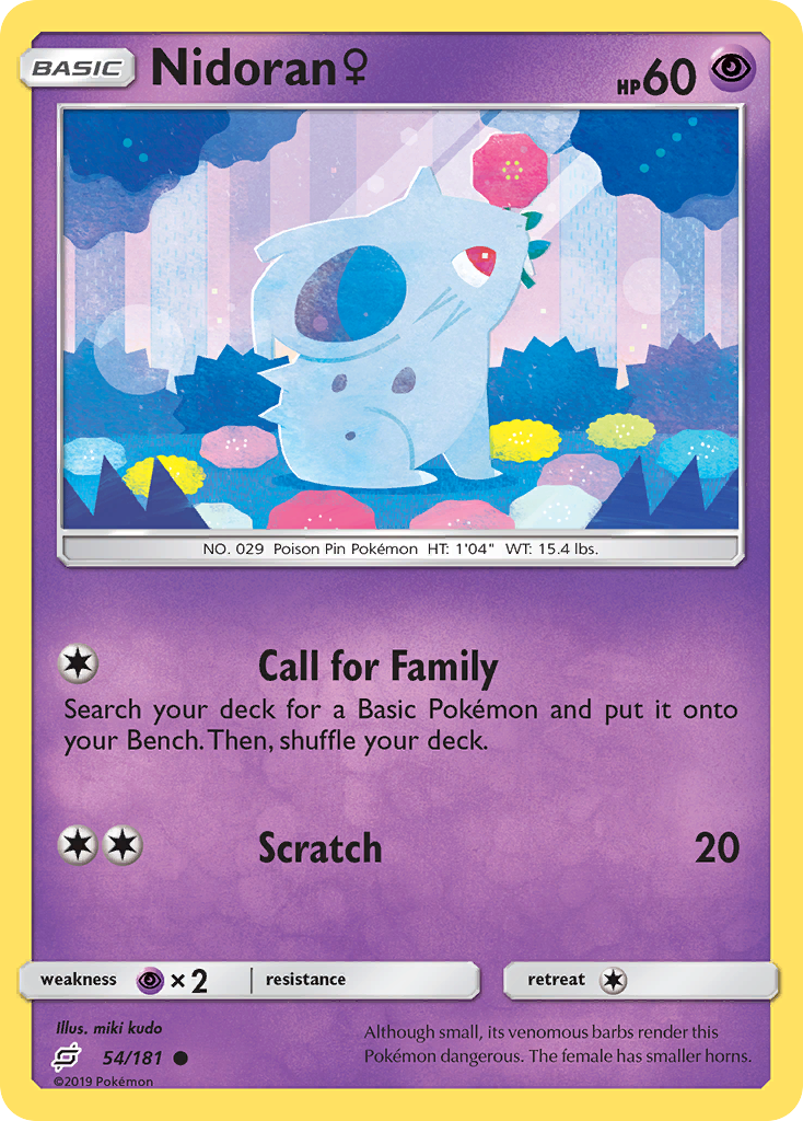 Nidoran (54/181) (Female) [Sun & Moon: Team Up] | Good Games Cannington