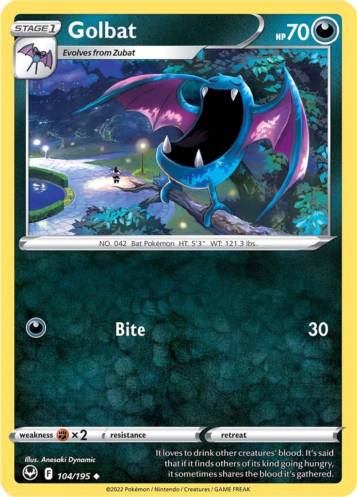 Golbat (104/195) [Sword & Shield: Silver Tempest] | Good Games Cannington