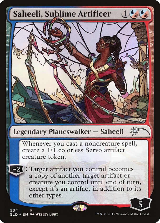 Saheeli, Sublime Artificer (Stained Glass) [Secret Lair Drop Promos] | Good Games Cannington