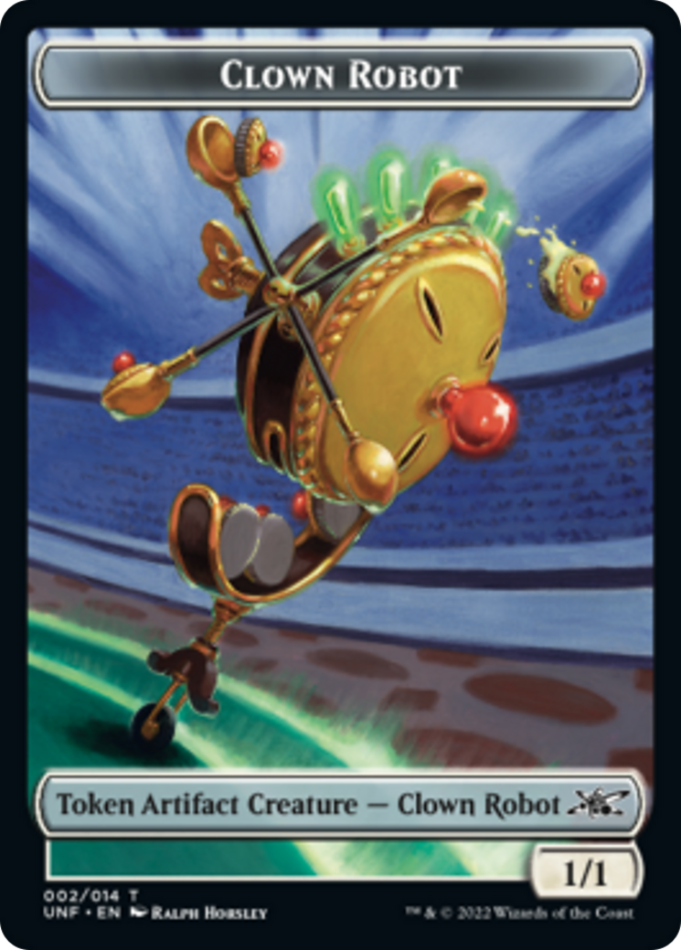 Clown Robot (002) // Food (011) Double-Sided Token [Unfinity Tokens] | Good Games Cannington