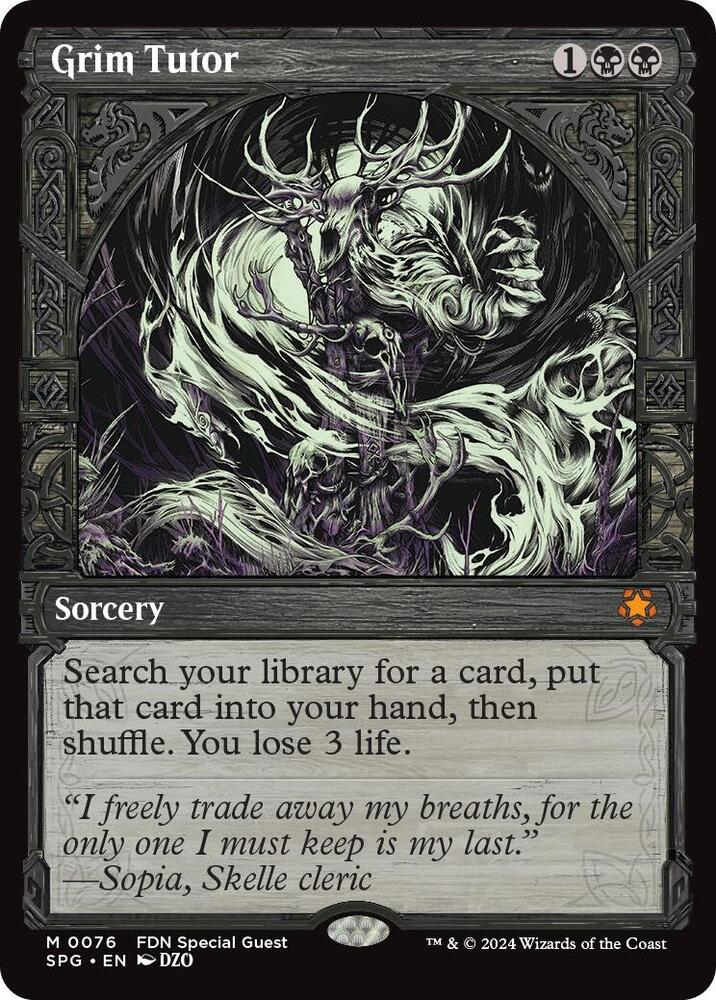Grim Tutor 76/0 (Special Guests)  - Showcase | Good Games Cannington