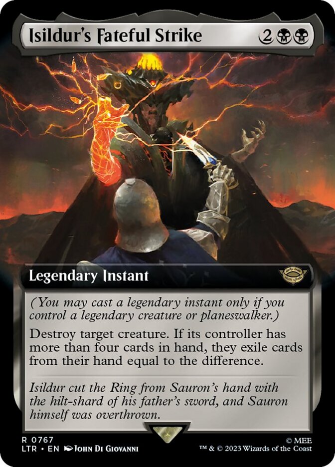 Isildur's Fateful Strike (Extended Art) (Surge Foil) [The Lord of the Rings: Tales of Middle-Earth] | Good Games Cannington