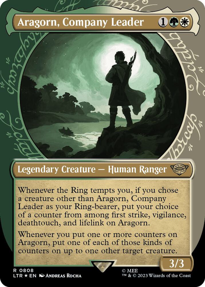 Aragorn, Company Leader 808 (Universes Beyond: The Lord of the Rings: Tales of Middle-earth)  - Showcase Surge Foil | Good Games Cannington