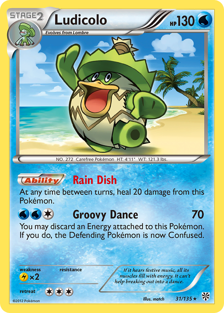 Ludicolo (31/135) [Black & White: Plasma Storm] | Good Games Cannington