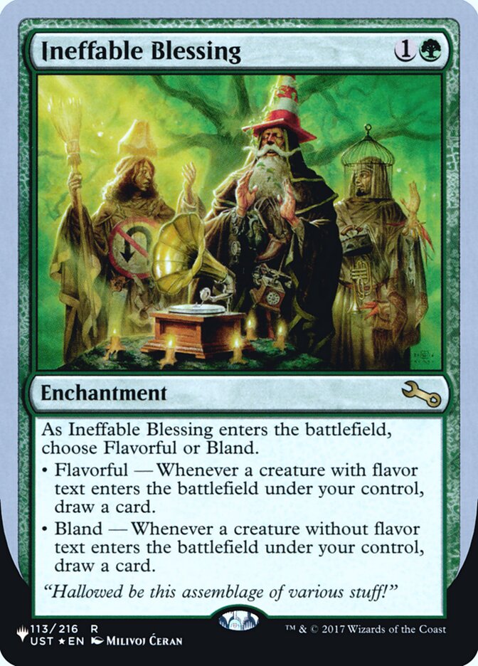 Ineffable Blessing (Flavorful) (Unfinity Foil Edition) [The List] | Good Games Cannington