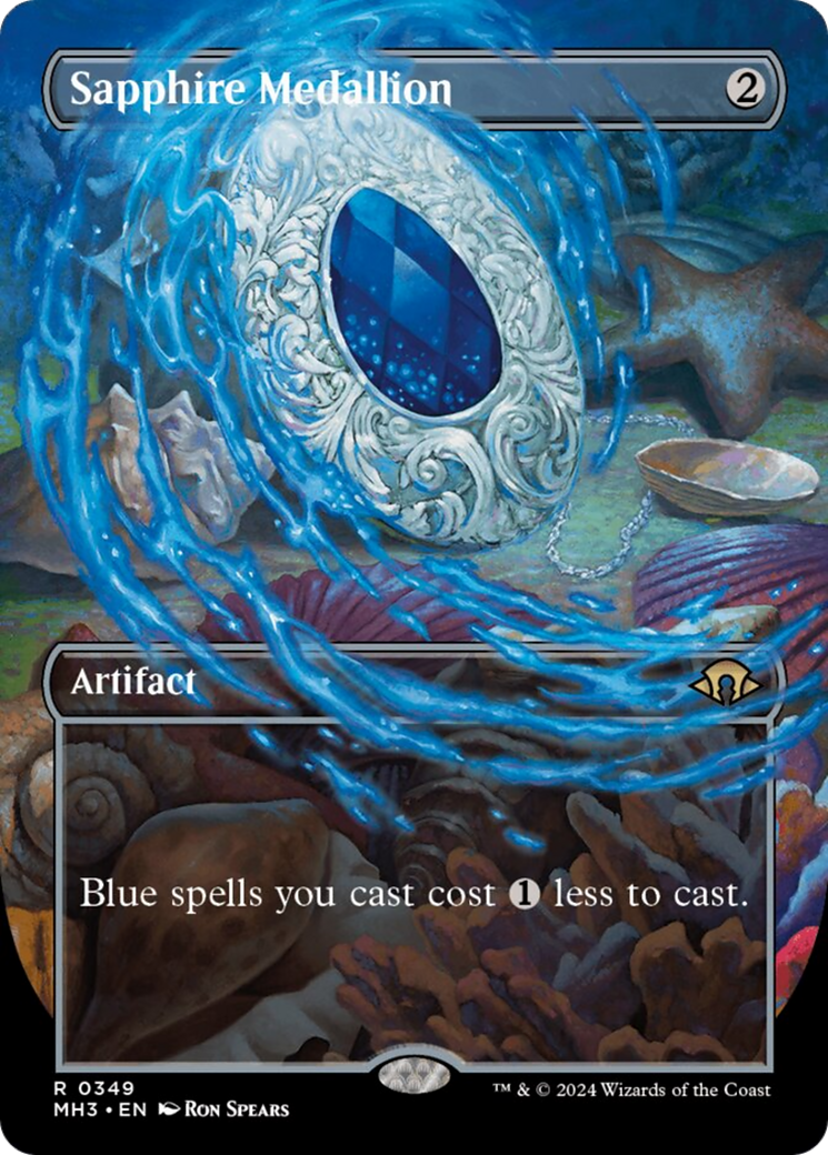 Sapphire Medallion (Borderless) [Modern Horizons 3] | Good Games Cannington