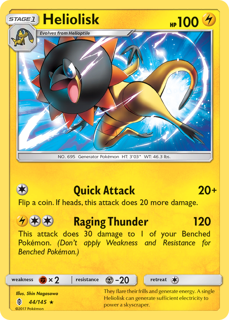 Heliolisk (44/145) [Sun & Moon: Guardians Rising] | Good Games Cannington