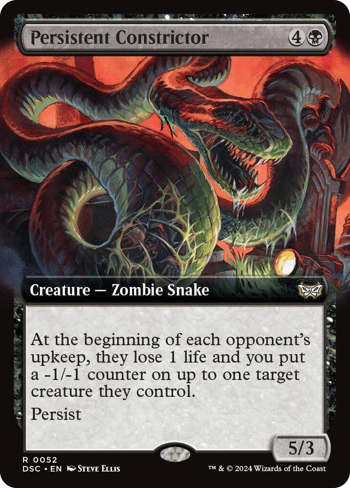 Persistent Constrictor 52 (Commander: Duskmourn: House of Horror)  - Extended Art | Good Games Cannington