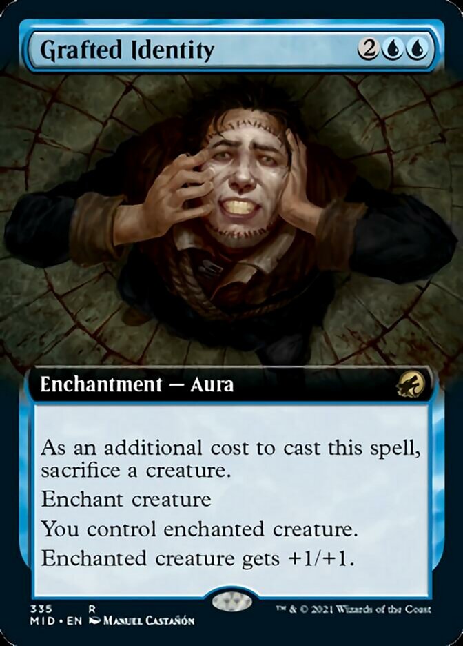 Grafted Identity (Extended Art) [Innistrad: Midnight Hunt] | Good Games Cannington