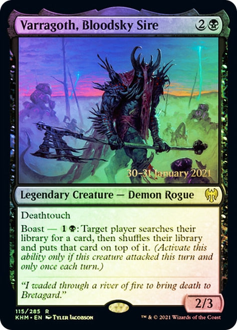 Varragoth, Bloodsky Sire [Kaldheim Prerelease Promos] | Good Games Cannington