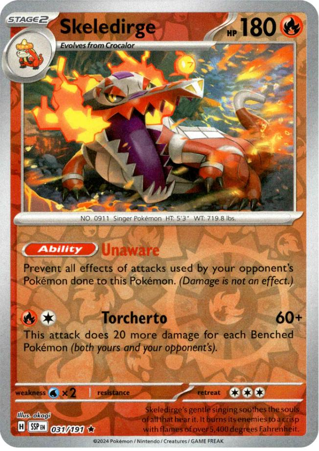 Skeledirge (031/191) [Scarlet & Violet: Surging Sparks] | Good Games Cannington