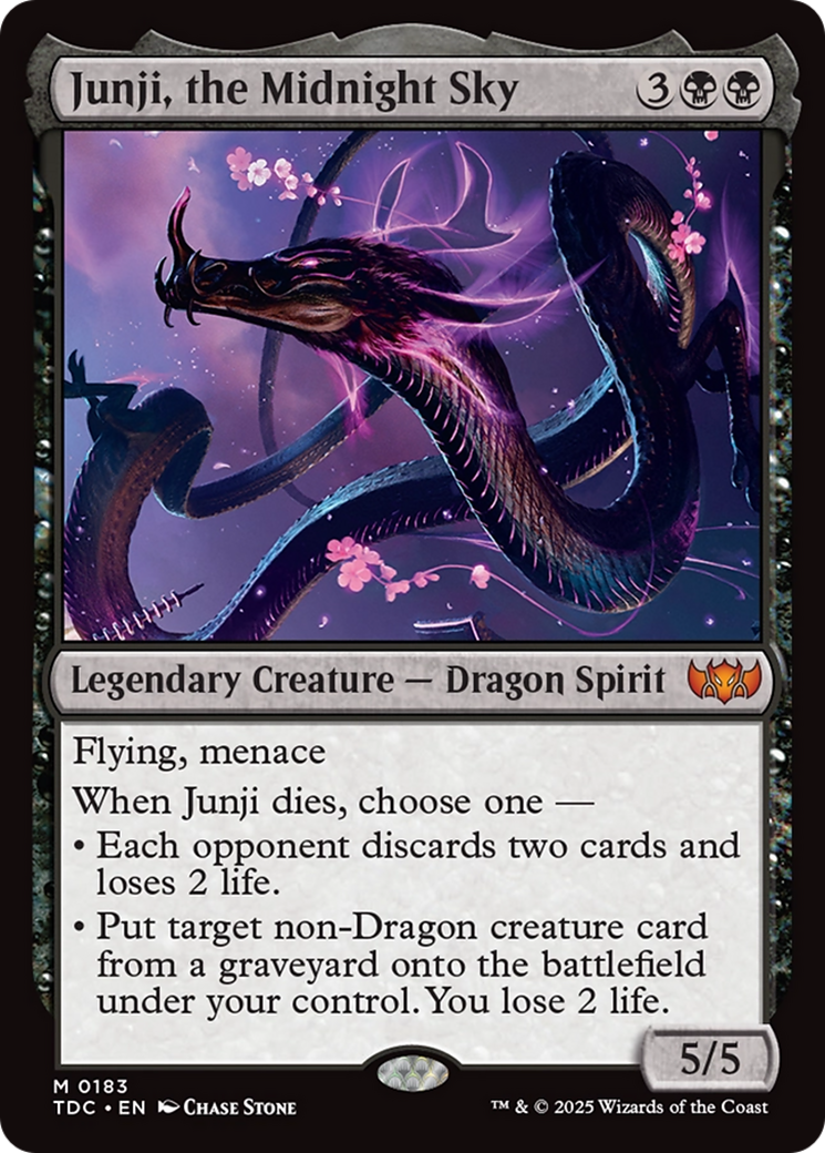 Junji, the Midnight Sky [Tarkir: Dragonstorm Commander] | Good Games Cannington