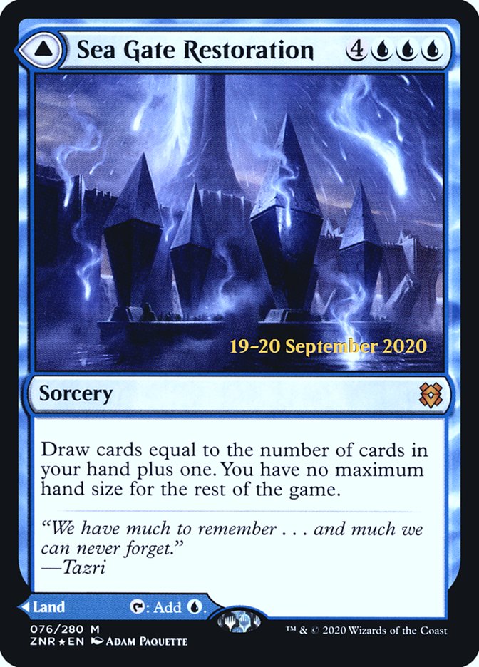 Sea Gate Restoration // Sea Gate, Reborn [Zendikar Rising Prerelease Promos] | Good Games Cannington