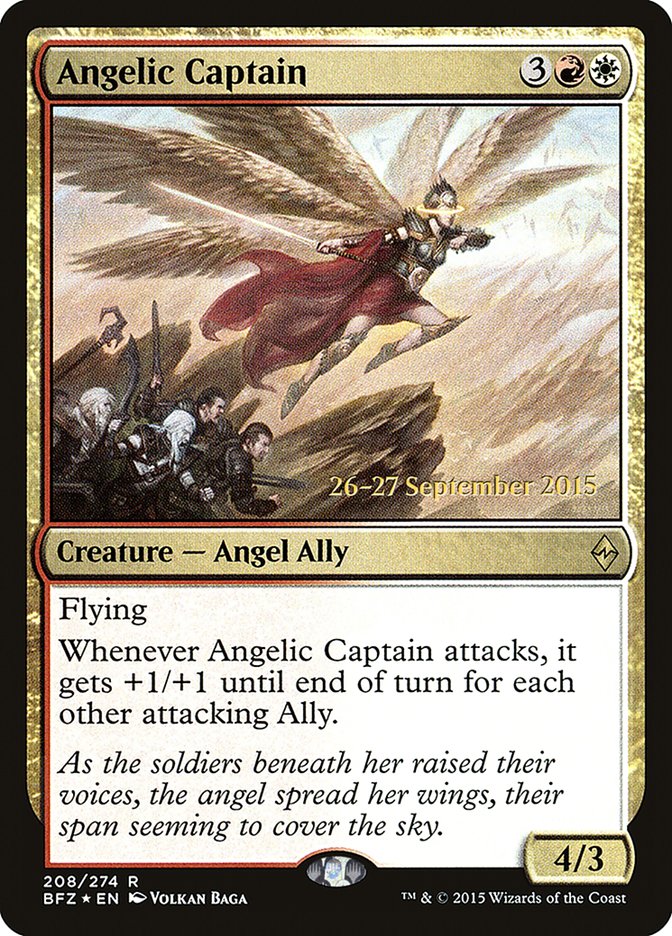 Angelic Captain [Battle for Zendikar Prerelease Promos] | Good Games Cannington