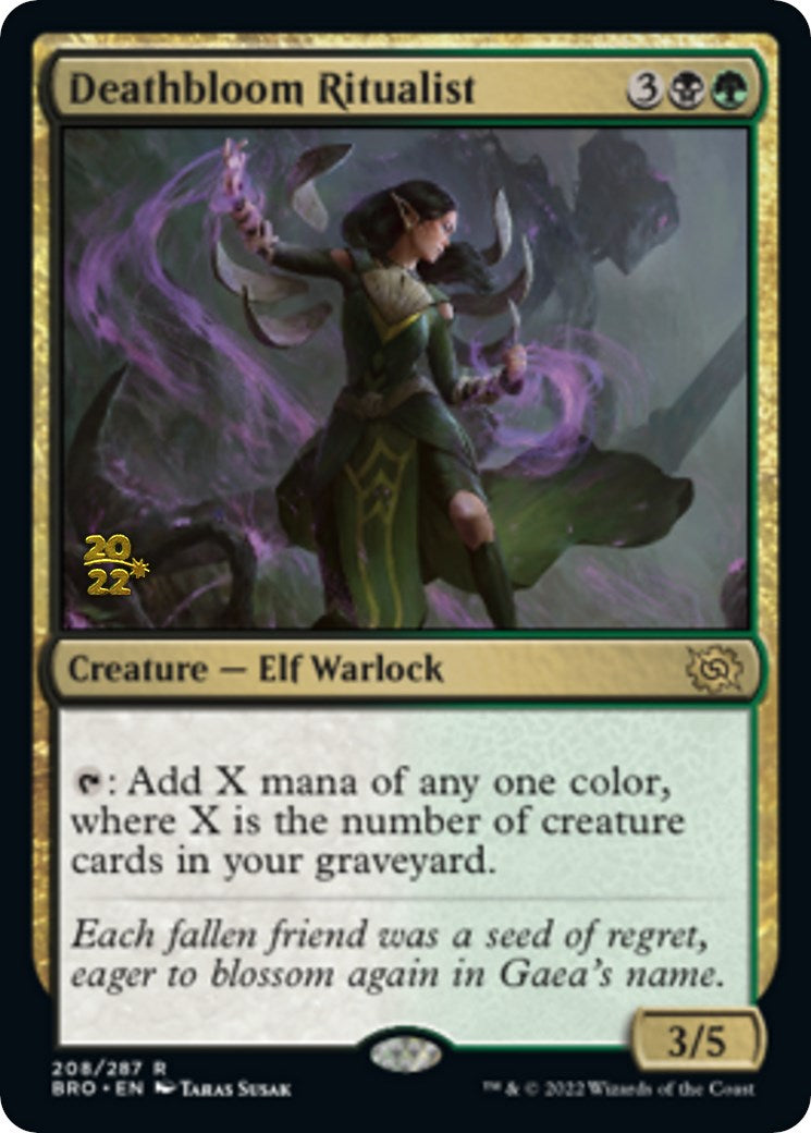 Deathbloom Ritualist [The Brothers' War Prerelease Promos] | Good Games Cannington