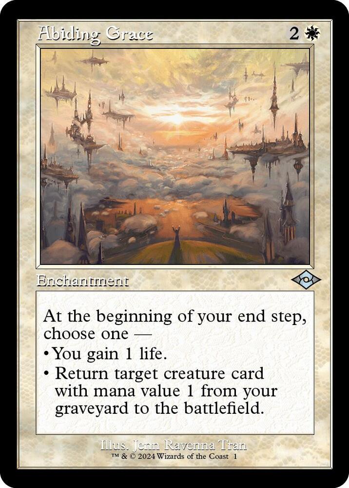 Abiding Grace Retro Frame 1 (Modern Horizons 2)  - Foil | Good Games Cannington