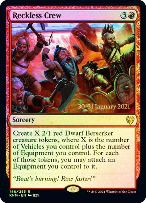 Reckless Crew [Kaldheim Prerelease Promos] | Good Games Cannington