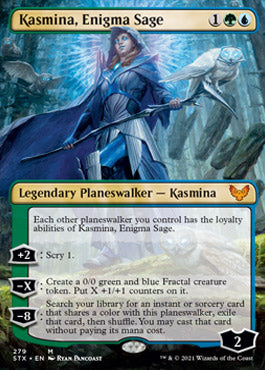 Kasmina, Enigma Sage (Borderless) [Strixhaven: School of Mages] | Good Games Cannington
