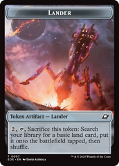 Human Soldier // Lander (0007) Doubled-Sided Token [Edge of Eternities Tokens] | Good Games Cannington