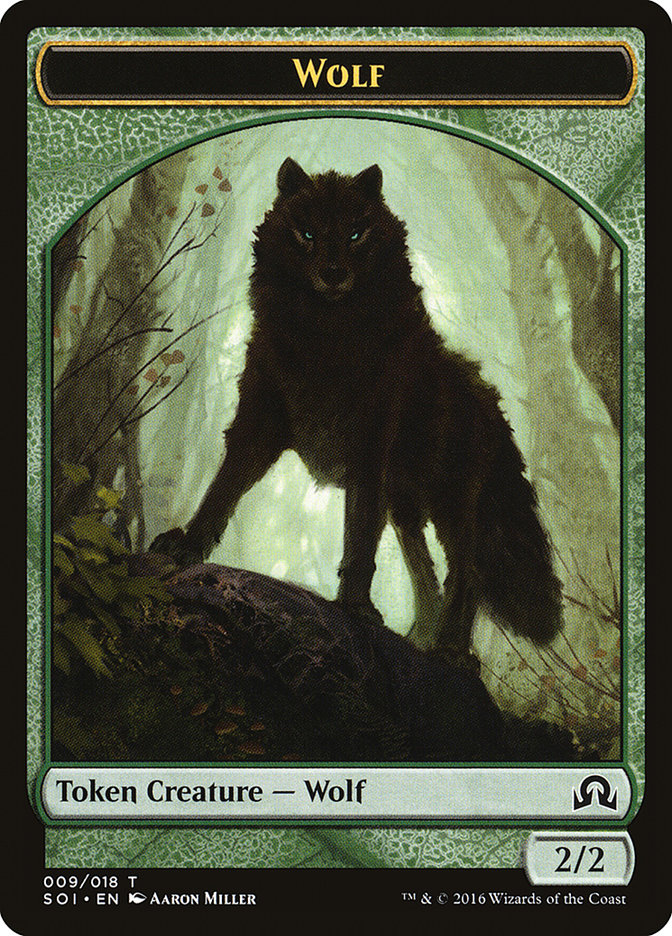 Wolf Token [Shadows over Innistrad Tokens] | Good Games Cannington