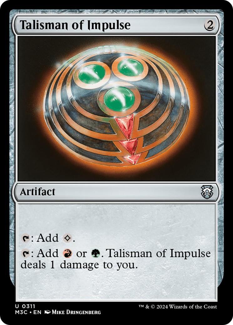 Talisman of Impulse (Ripple Foil) [Modern Horizons 3 Commander] | Good Games Cannington