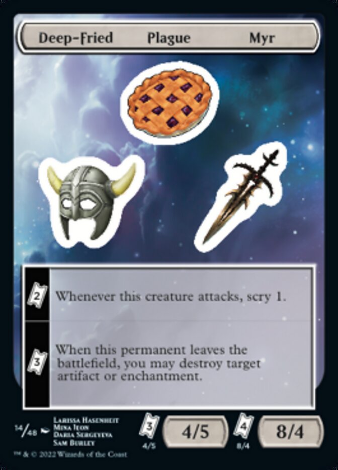 Deep-Fried Plague Myr [Unfinity Stickers] | Good Games Cannington