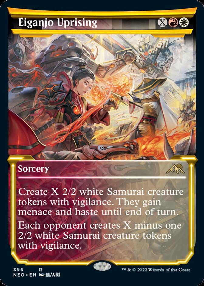 Eiganjo Uprising (Showcase Soft Glow) [Kamigawa: Neon Dynasty] | Good Games Cannington