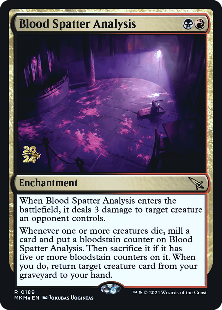 Blood Spatter Analysis [Murders at Karlov Manor Prerelease Promos] | Good Games Cannington