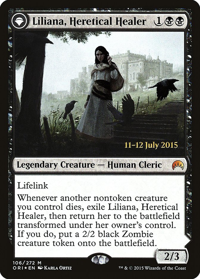 Liliana, Heretical Healer // Liliana, Defiant Necromancer [Magic Origins Prerelease Promos] | Good Games Cannington