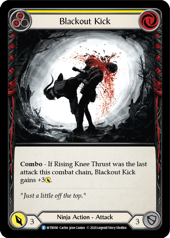 Blackout Kick (Yellow) [U-WTR090] (Welcome to Rathe Unlimited)  Unlimited Rainbow Foil | Good Games Cannington