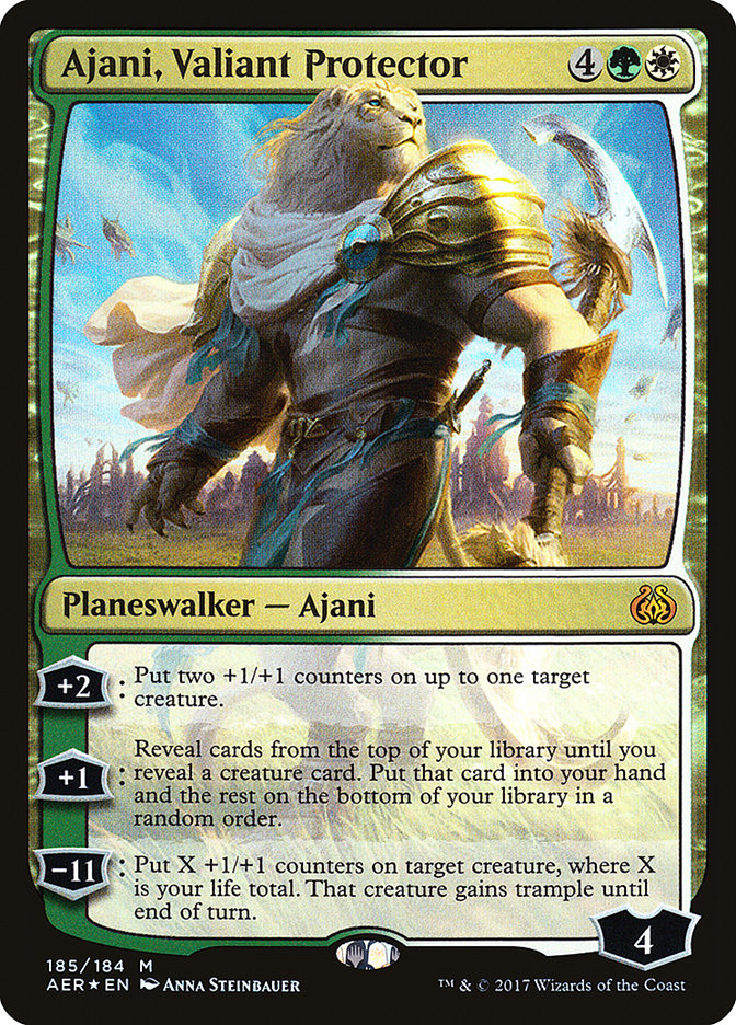 Ajani, Valiant Protector 185/184 (Aether Revolt)  - Foil | Good Games Cannington