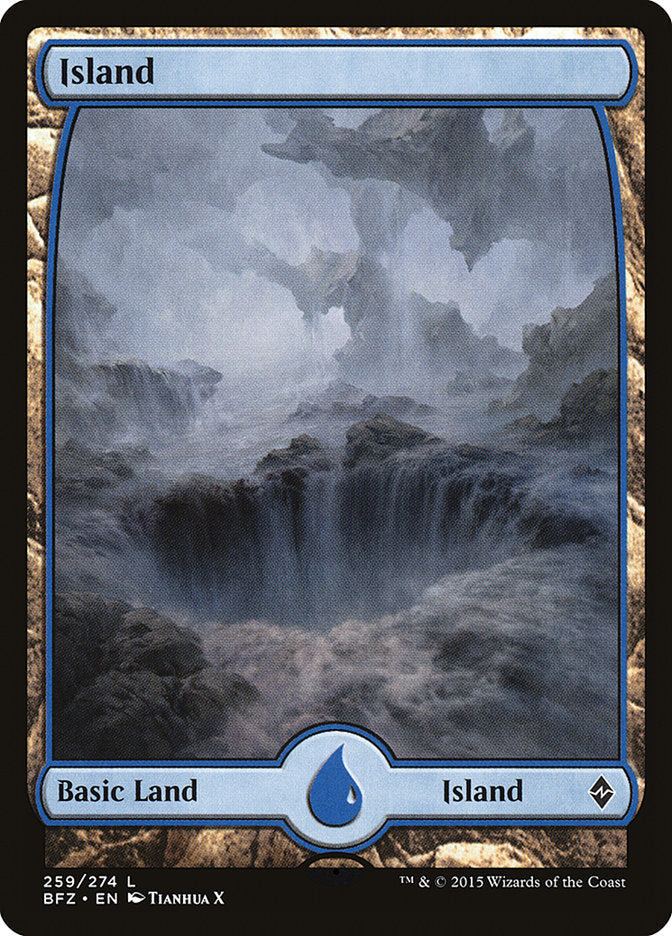 Island (259) (Full Art) [Battle for Zendikar] | Good Games Cannington