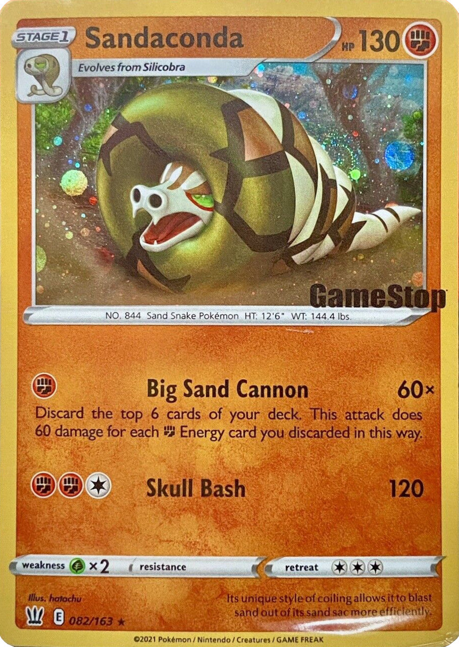 Sandaconda (082/163) (GameStop Exclusive) [Sword & Shield: Battle Styles] | Good Games Cannington