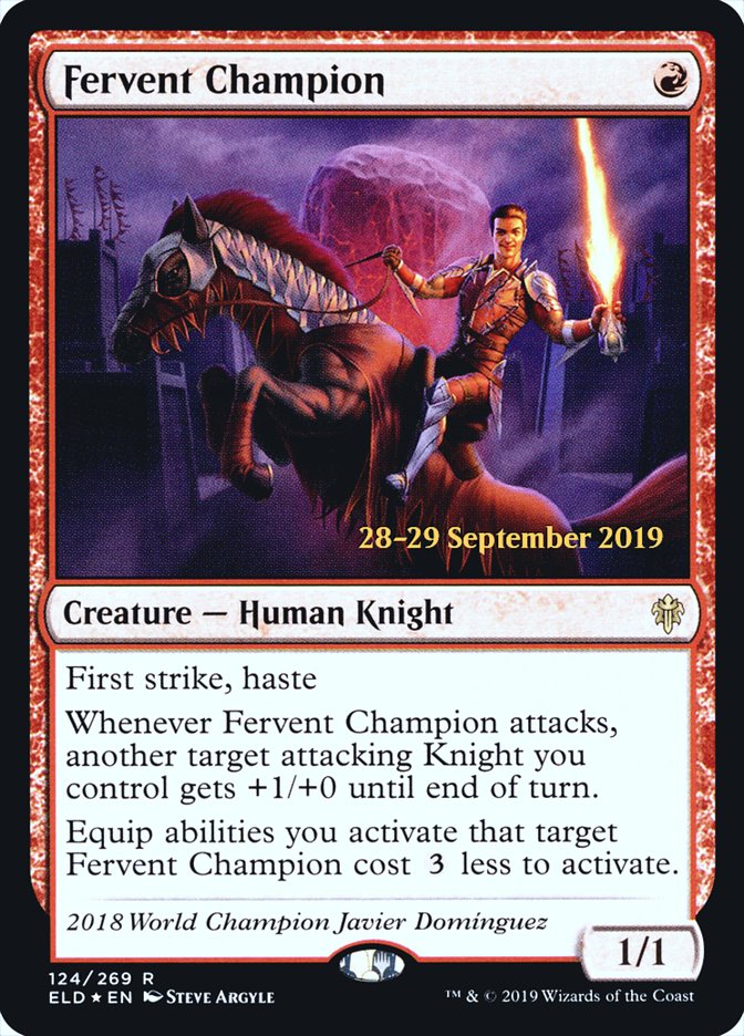 Fervent Champion [Throne of Eldraine Prerelease Promos] | Good Games Cannington