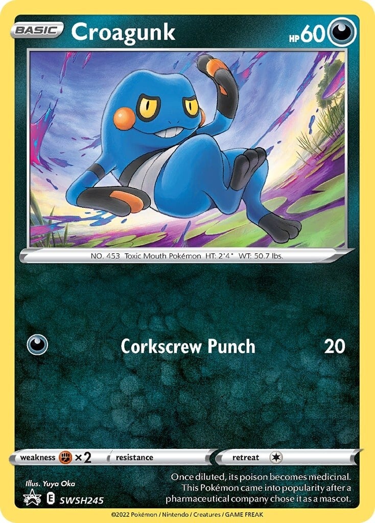 Croagunk (SWSH245) [Sword & Shield: Black Star Promos] | Good Games Cannington