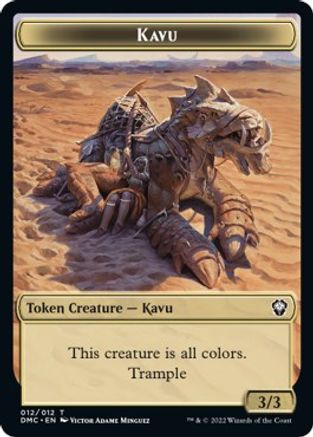 Kavu // Bear Double-Sided Token [Dominaria United Commander Tokens] | Good Games Cannington