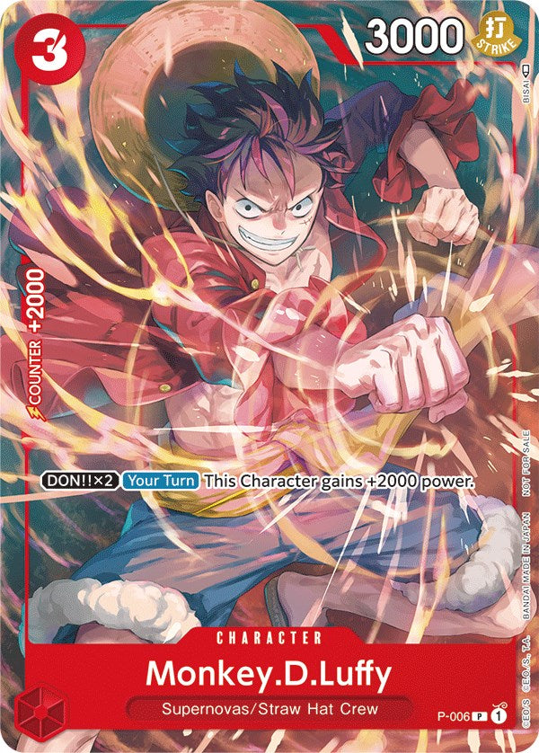Monkey.D.Luffy (P-006) (Tournament Pack Vol. 1) [One Piece Promotion Cards] | Good Games Cannington