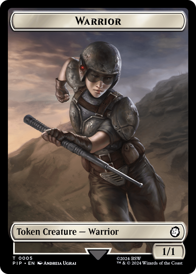 Soldier (0010) // Warrior Double-Sided Token [Fallout Tokens] | Good Games Cannington