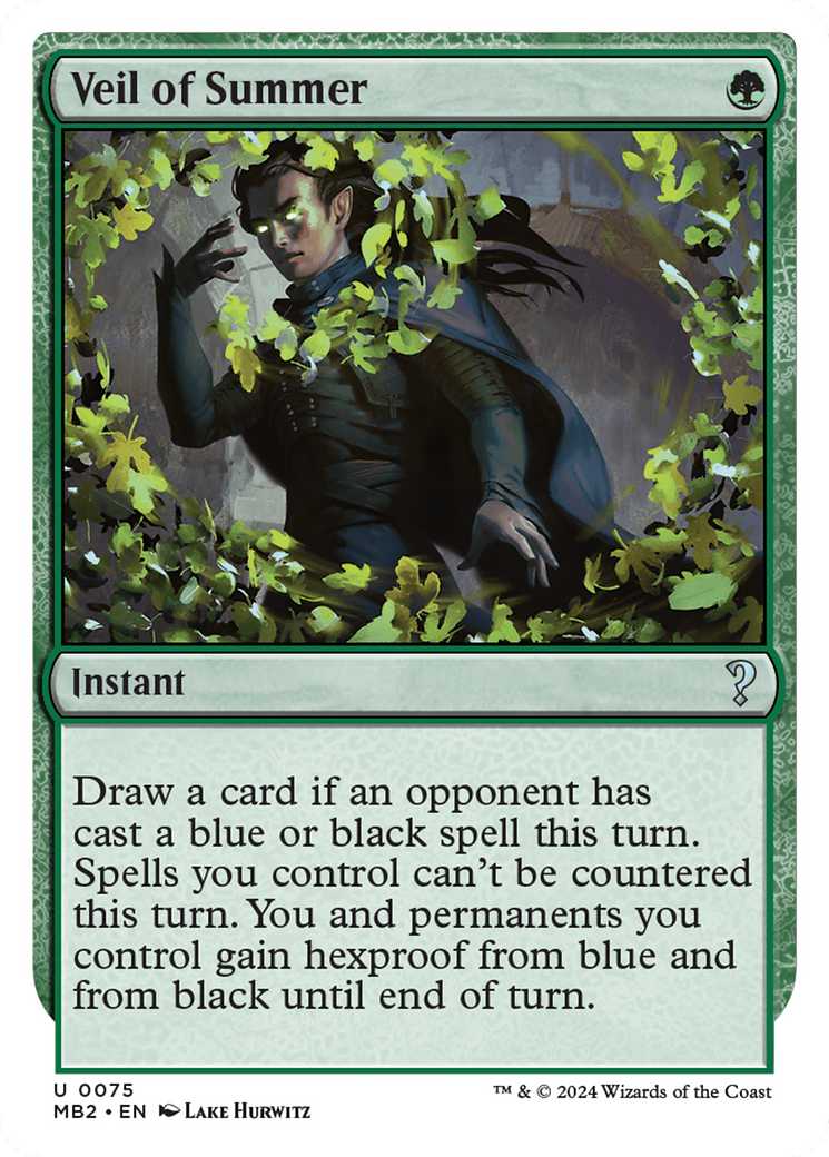Veil of Summer (White Border) [Mystery Booster 2] | Good Games Cannington