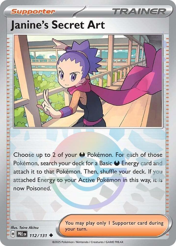 Janine's Secret Art 112/131 (SV: Prismatic Evolutions)  - Poke Ball Holofoil | Good Games Cannington
