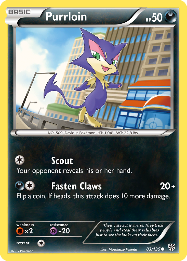 Purrloin (83/135) [Black & White: Plasma Storm] | Good Games Cannington