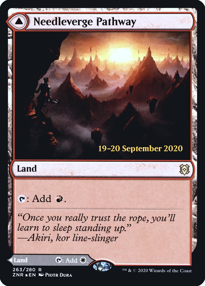 Needleverge Pathway // Pillarverge Pathway [Zendikar Rising Prerelease Promos] | Good Games Cannington